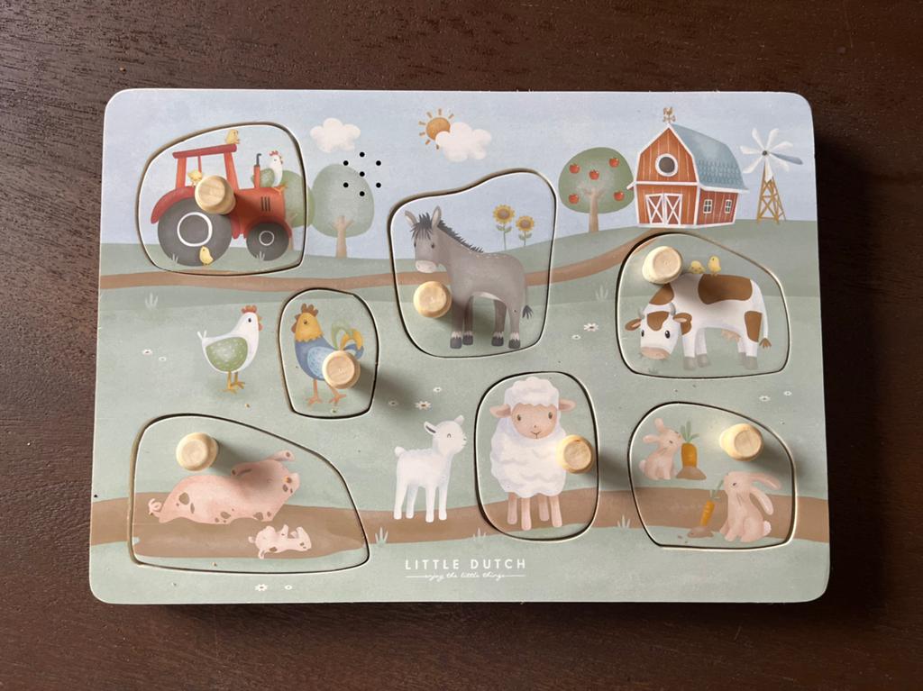 Litlle dutch puzzel met geluiden, Ophalen of Verzenden, Minder dan 10 stukjes, 6 maanden tot 2 jaar