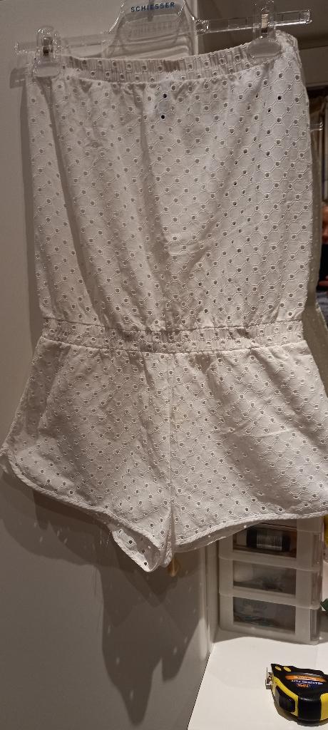 strapless wit geborduurd broderie jumpsuit Marie Jo maat XS, Kleding | Dames, Sportkleding, Zo goed als nieuw, Overige typen, Maat 34 (XS) of kleiner