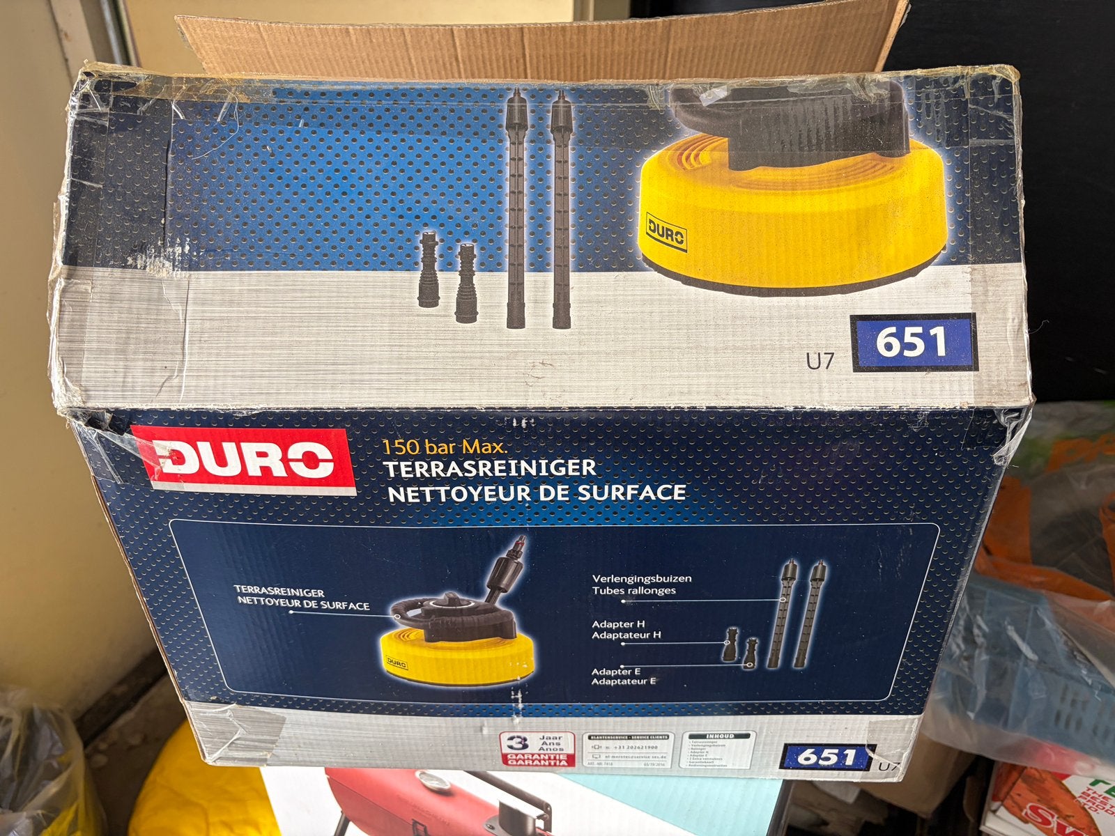 Duro terras borstel, Ophalen, Nieuw, Elektrisch, Met regelbare waterdruk