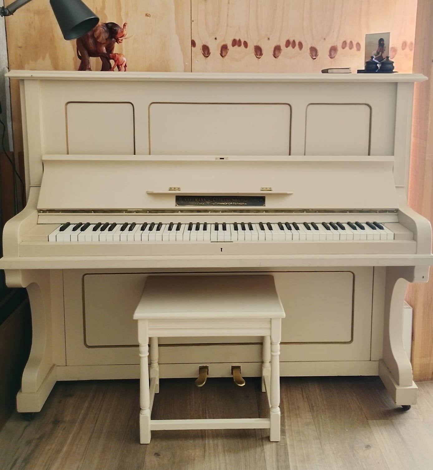 Winkelmann & Co. Piano - Eisenberg i. Thür. - Crème, Ophalen of Verzenden, Gebruikt, Zwart