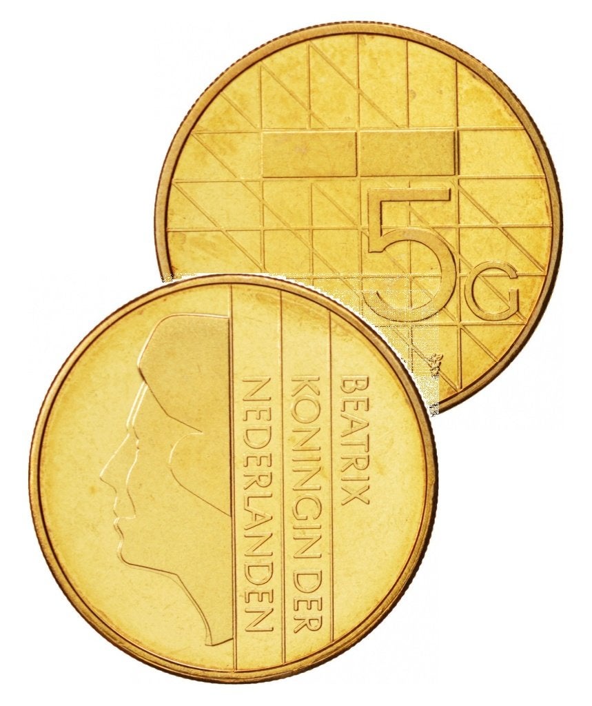 munt 5 gulden munt 1991 beatrix, Postzegels en Munten, Munten | Nederland, Ophalen of Verzenden, Koningin Beatrix, 5 gulden