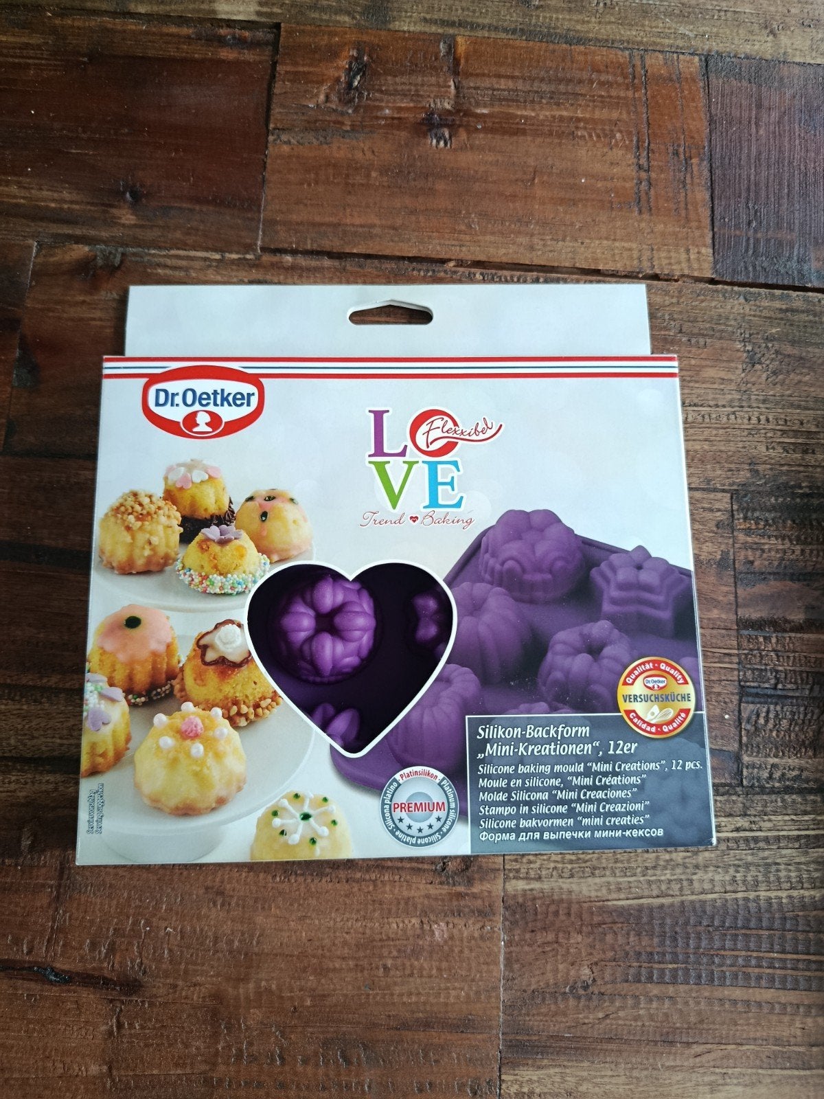 Dr. Oetker siliconen bakvorm "Mini-Kreationen" - 12 stuks, Overige typen, Paars, Nieuw, Ophalen of Verzenden