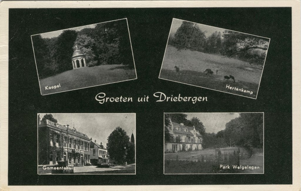Driebergen Groeten uit 4 luik met tekst, Verzenden, 1960 tot 1980, Gelopen, Utrecht
