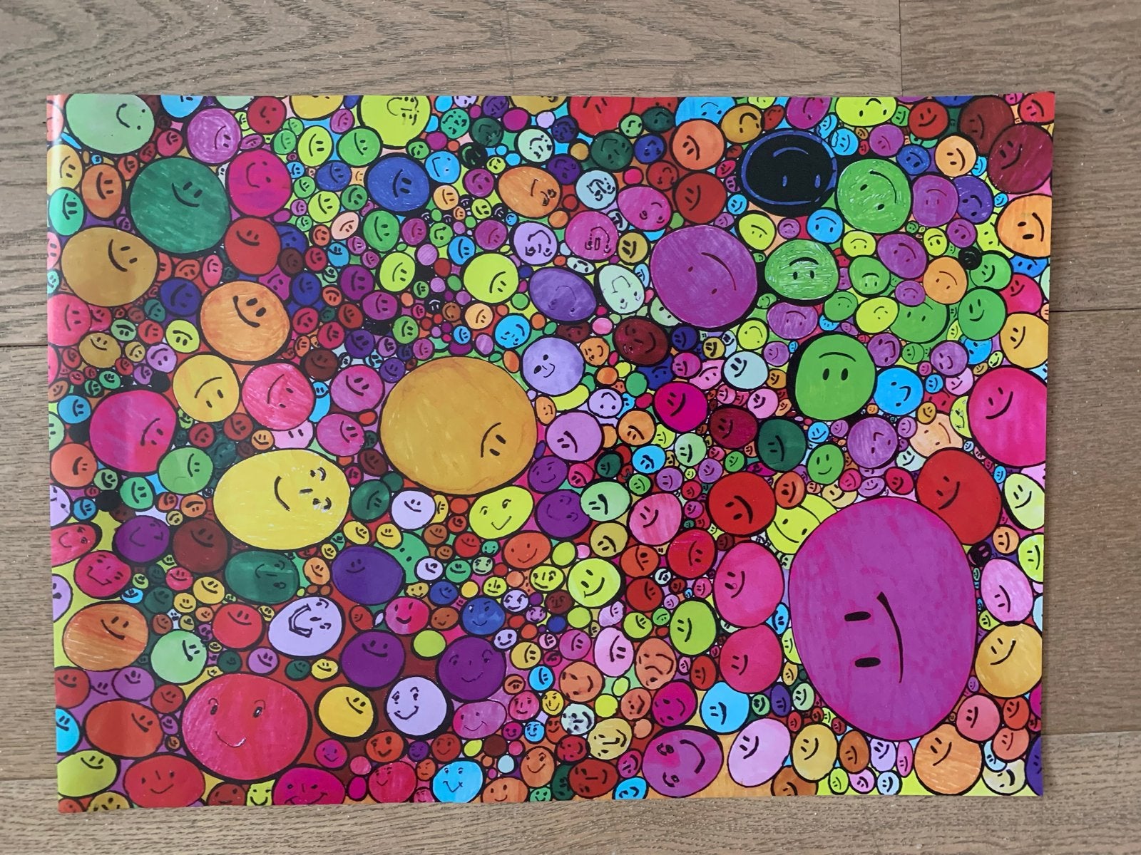 Philadelphia Puzzel 1000 stukjes - Vrolijke Smileys, Ophalen, 500 t/m 1500 stukjes, Zo goed als nieuw, Legpuzzel