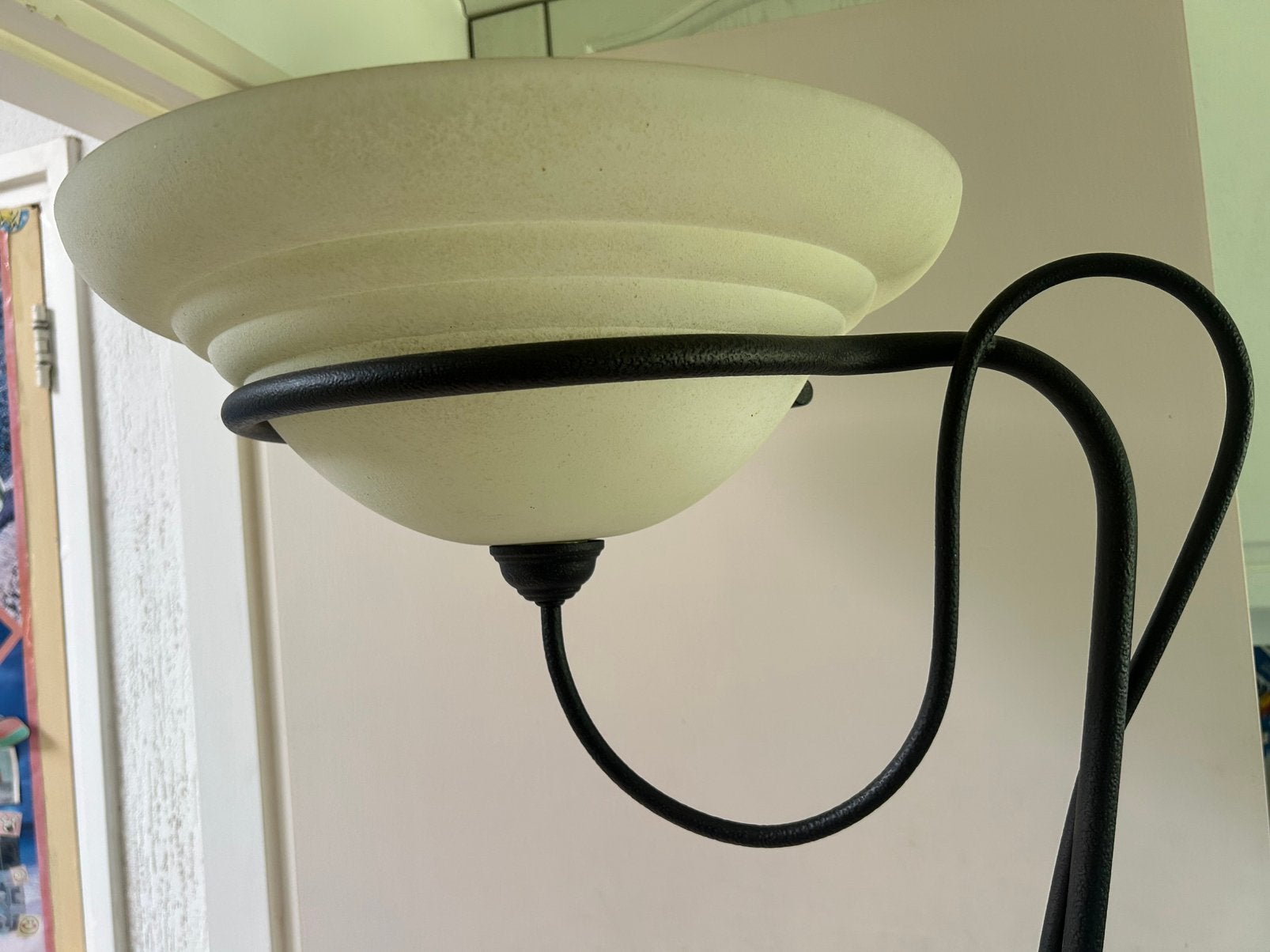 Mooie Staande Schemerlamp., Ophalen, Gebruikt, Glas