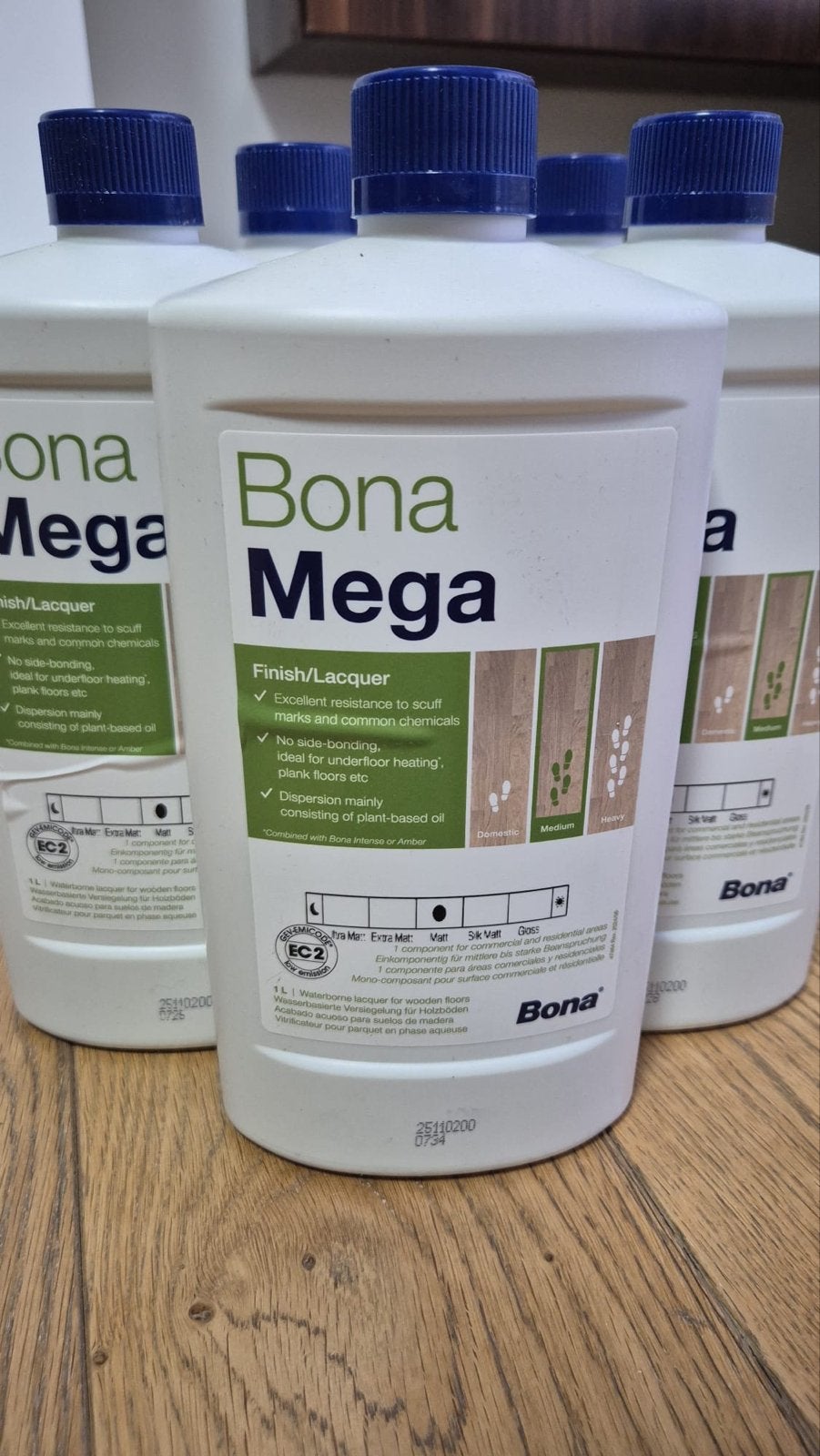 Bona Mega finish parketlak / lak – Medium – Mat 5x1L, Ophalen, Overige kleuren, Nieuw, Lak