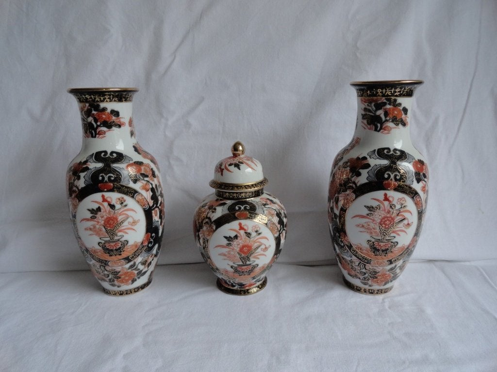 Vaas, 3 stuks, Japans porselein, antiek, Ophalen of Verzenden