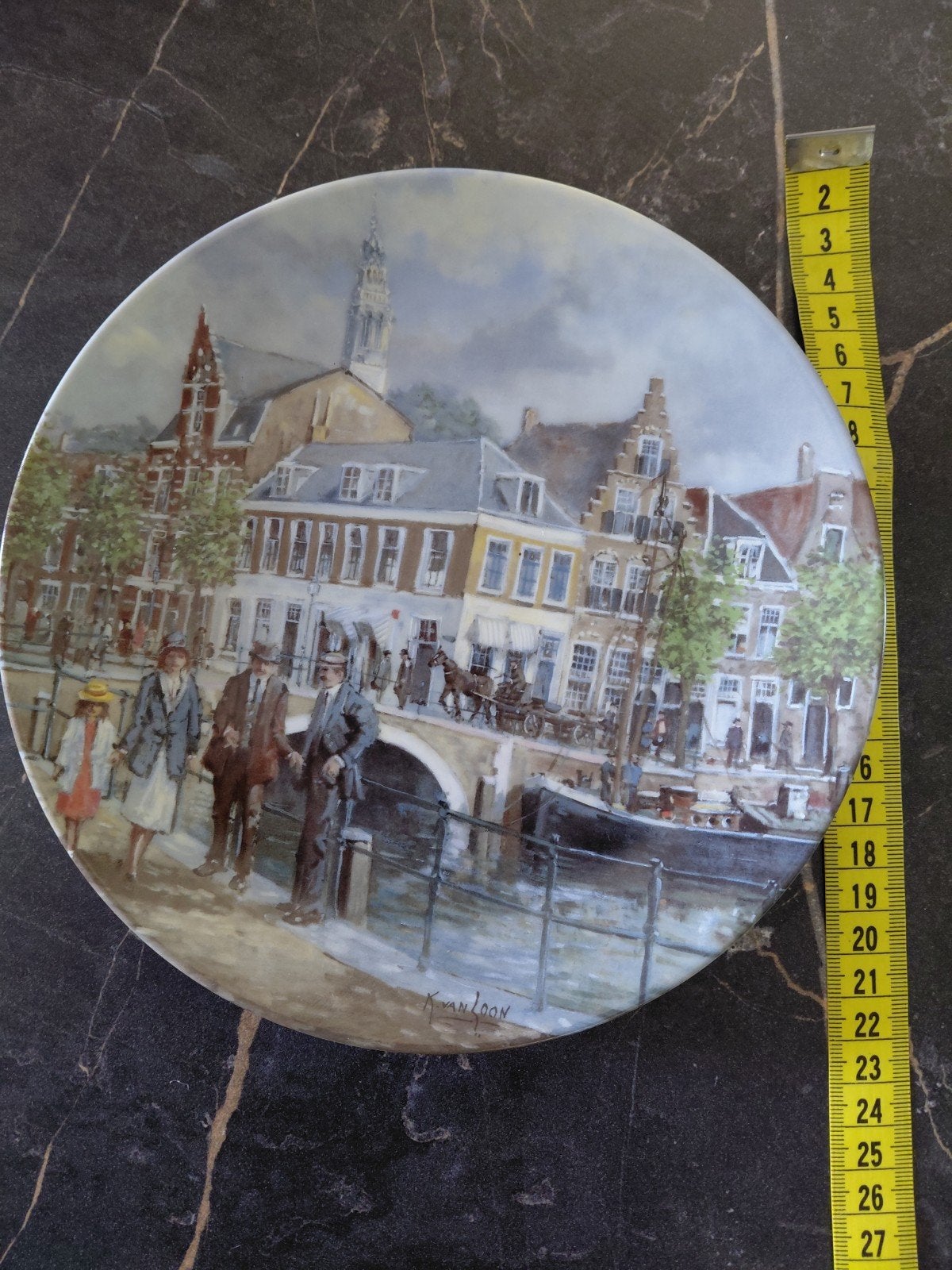 Wandbord "Haarlem, de Stad aan 't Spaarne" Royal Mosa, Ophalen of Verzenden