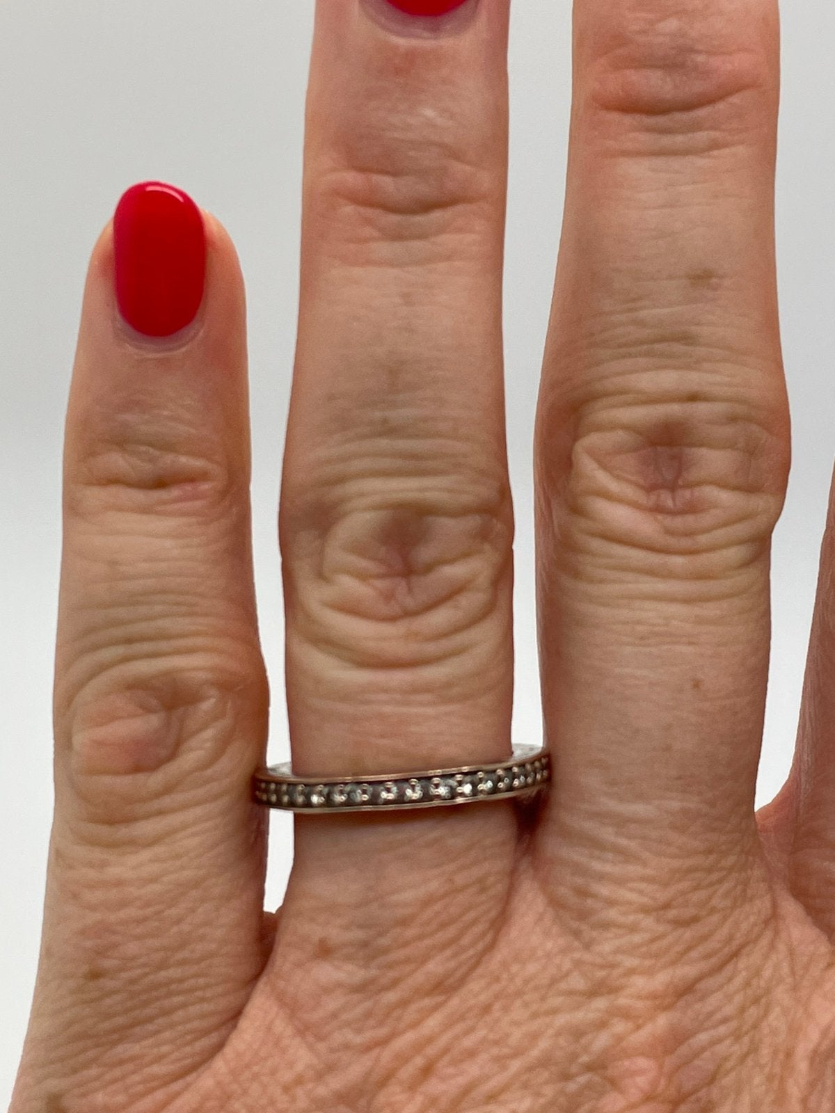 E407 Prachtige zilveren Thomas Sabo ring rosegold maat 17,75, Overige kleuren, Ophalen of Verzenden, X, Dame