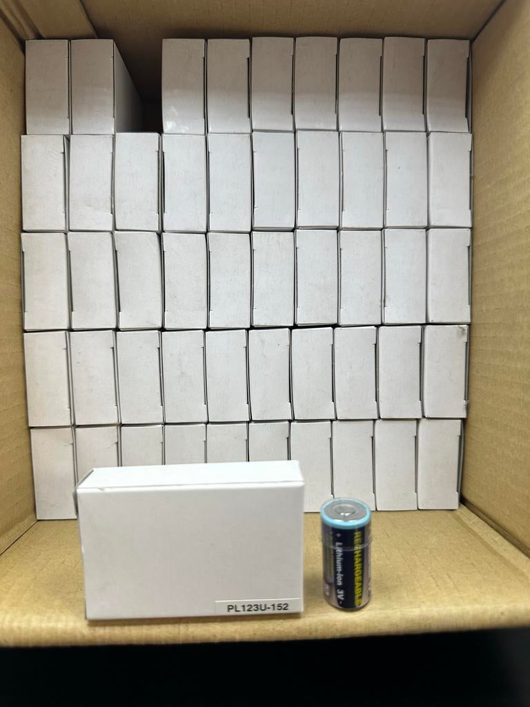 50x Oplaadbare CR123A Lithium Batterijen 3V, G, Nieuw, Ophalen of Verzenden, D