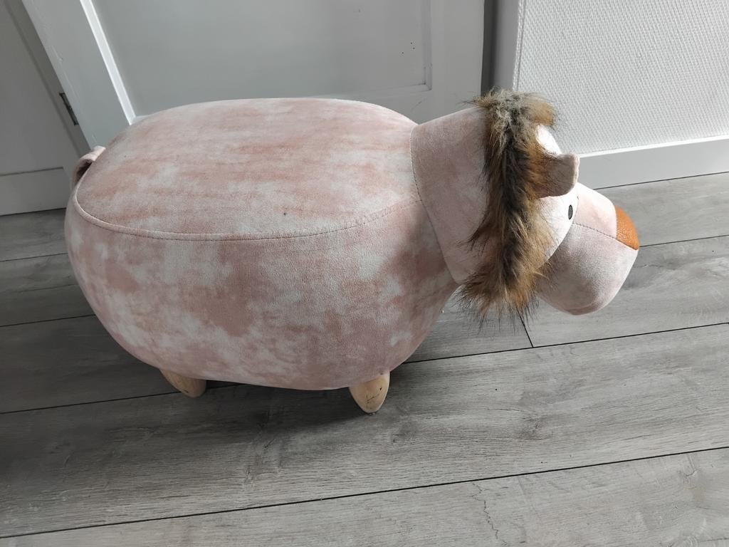 Leuke poef/krukje in de vorm van een leeuw, Ophalen, Zo goed als nieuw, Overige materialen