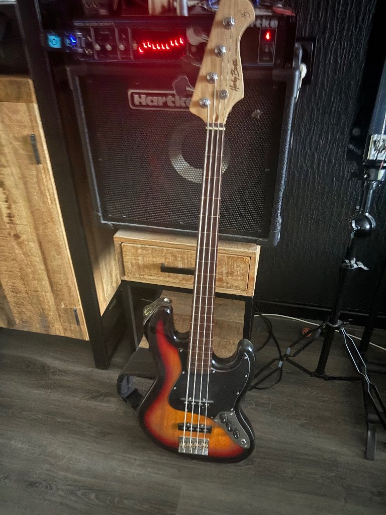 Harley Benton fretloze Jazz Bass, Ophalen, Gebruikt, Elektrisch, Fretloos