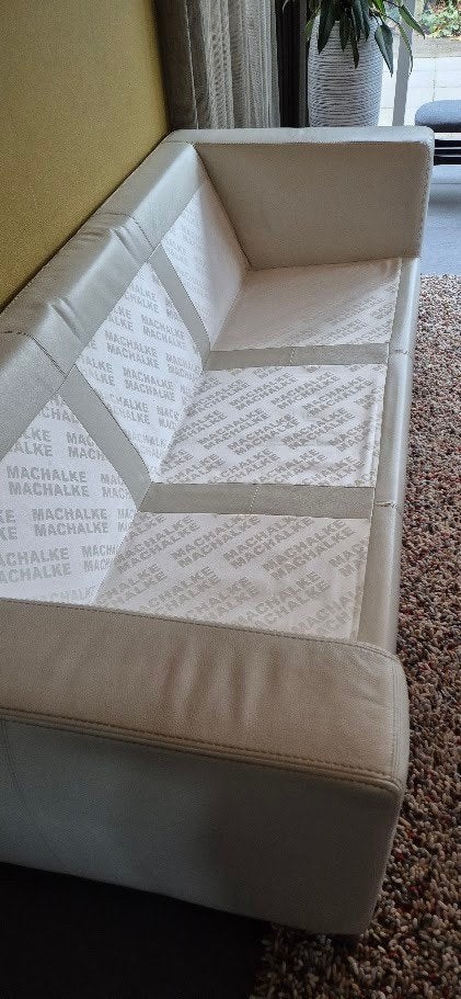 Machalke leren 3-zits, Ophalen, Gebruikt, Driepersoons, 75 tot 100 cm