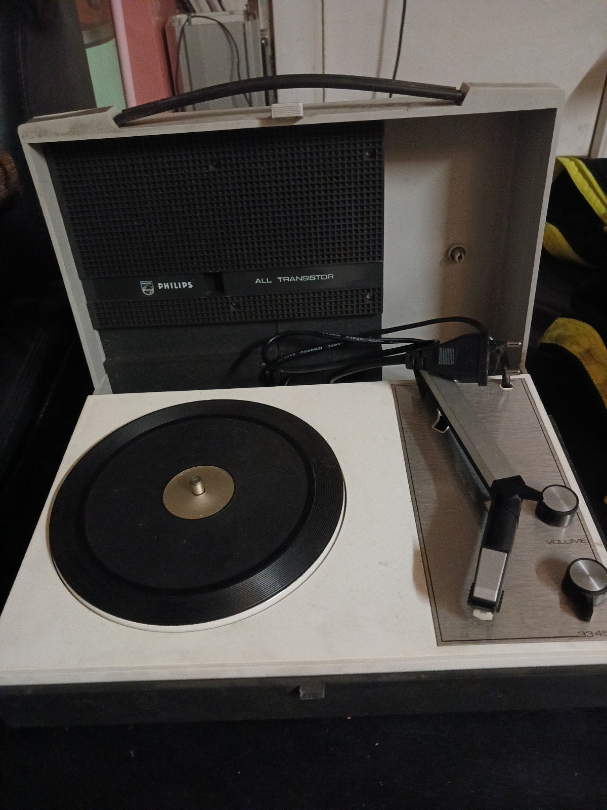 Vintage Philips Platenspeler - Draagbaar en Compleet, Ophalen of Verzenden, Gebruikt, Platenspeler, Philips