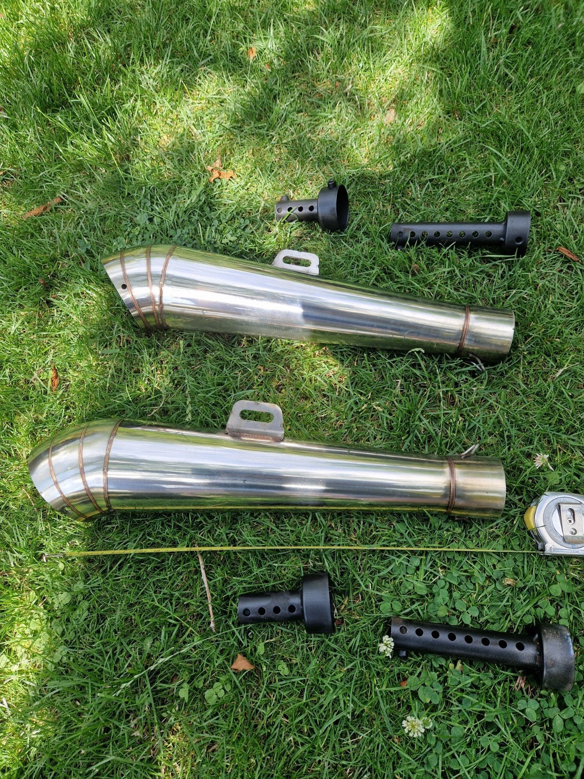 Uitlaatdempers  motor40cm met 2 DB-killers, 50mm aansluiting, Auto-onderdelen, Ophalen of Verzenden