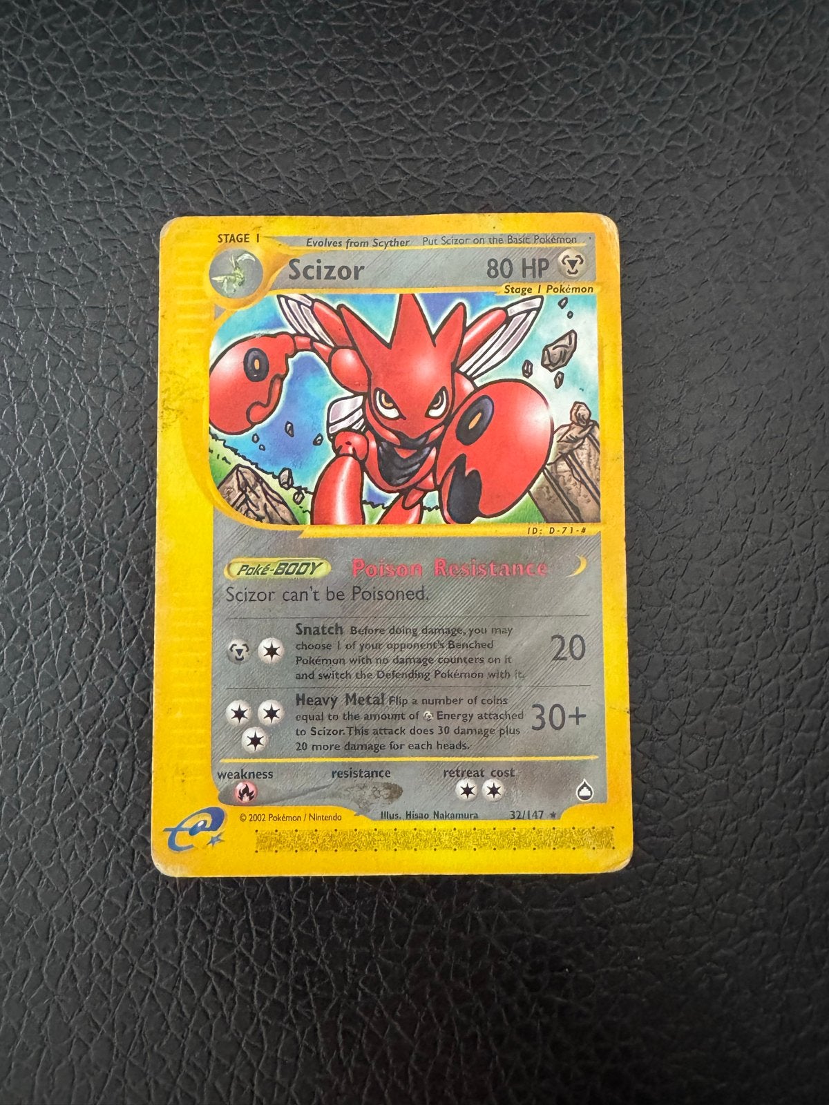 Scizor Pokémon Kaart, Ophalen of Verzenden, Gebruikt, Losse kaart