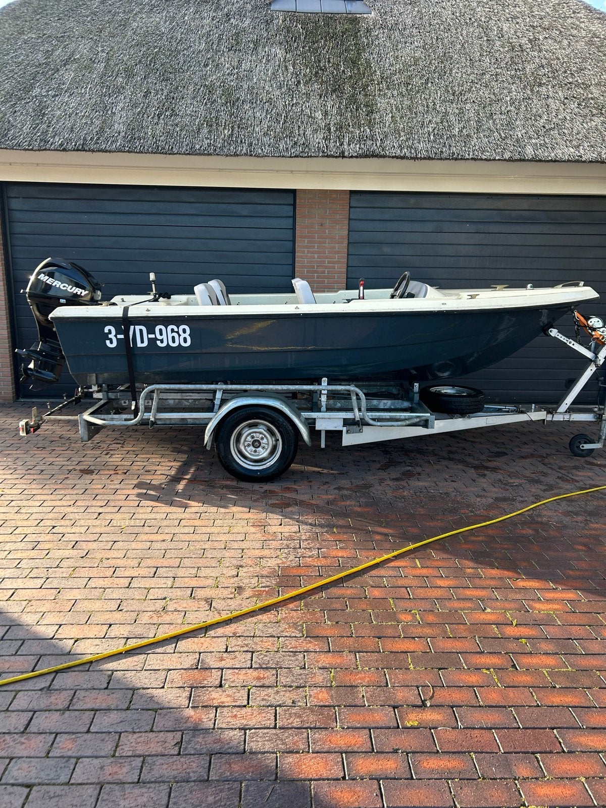 Carl class sprint 400 | 20 PK mercury 4 takt | Kanteltrailer, Watersport en Boten, Ophalen, Gebruikt