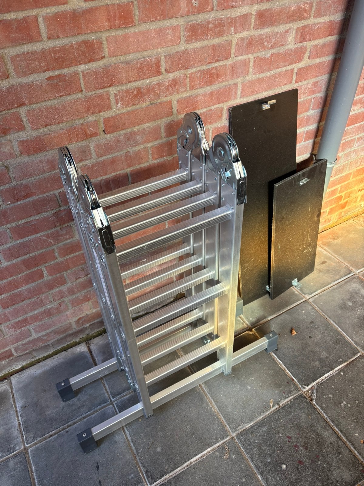Vouwladder, Doe-het-zelf en Verbouw, Ladders en Trappen, Ophalen, Zo goed als nieuw, 2 tot 4 meter