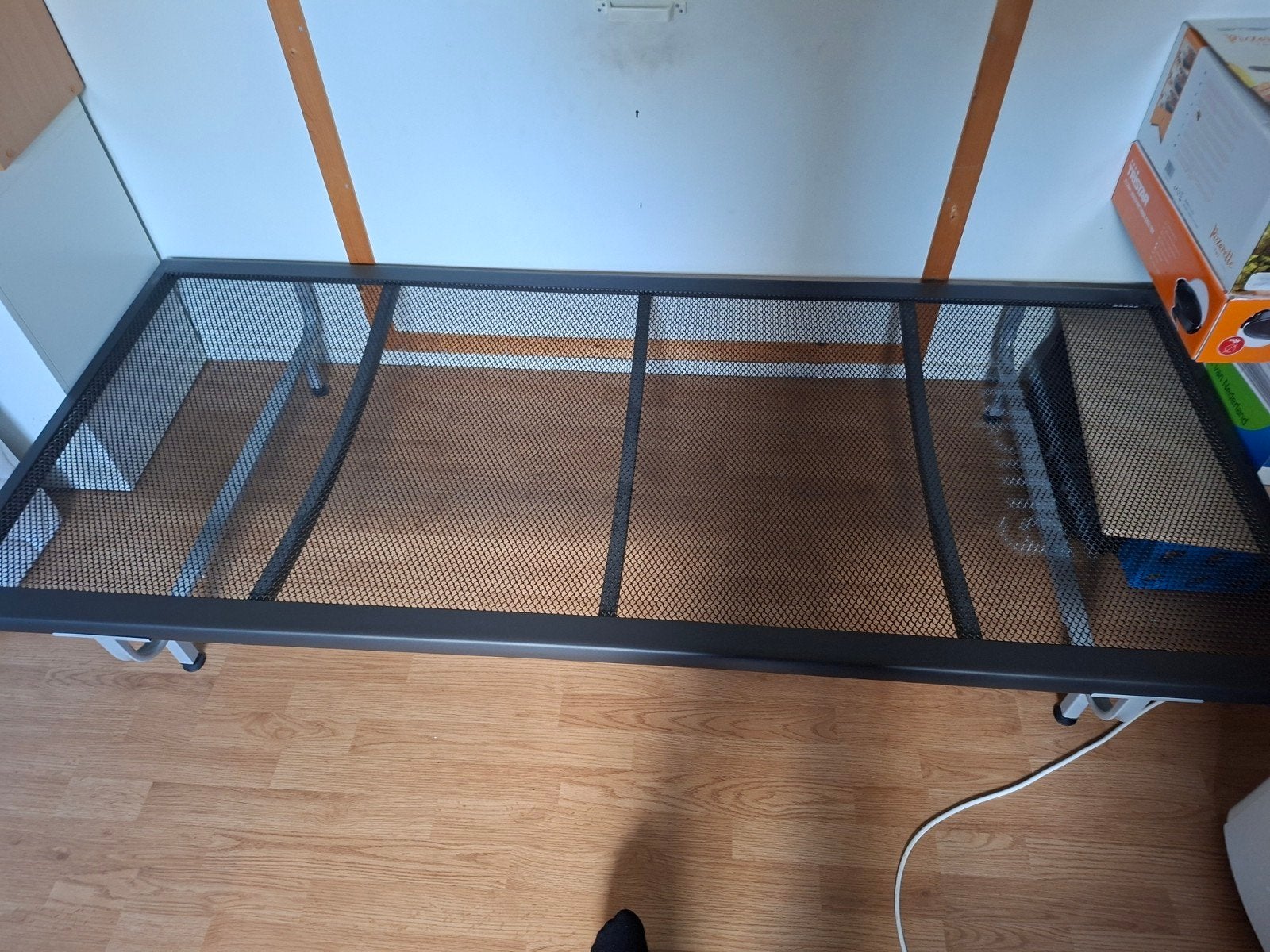 Auping spiraalbed 90x200 cm met verstelbare poten + matras, Ophalen, Verstelbaar, 90 cm, Eenpersoons