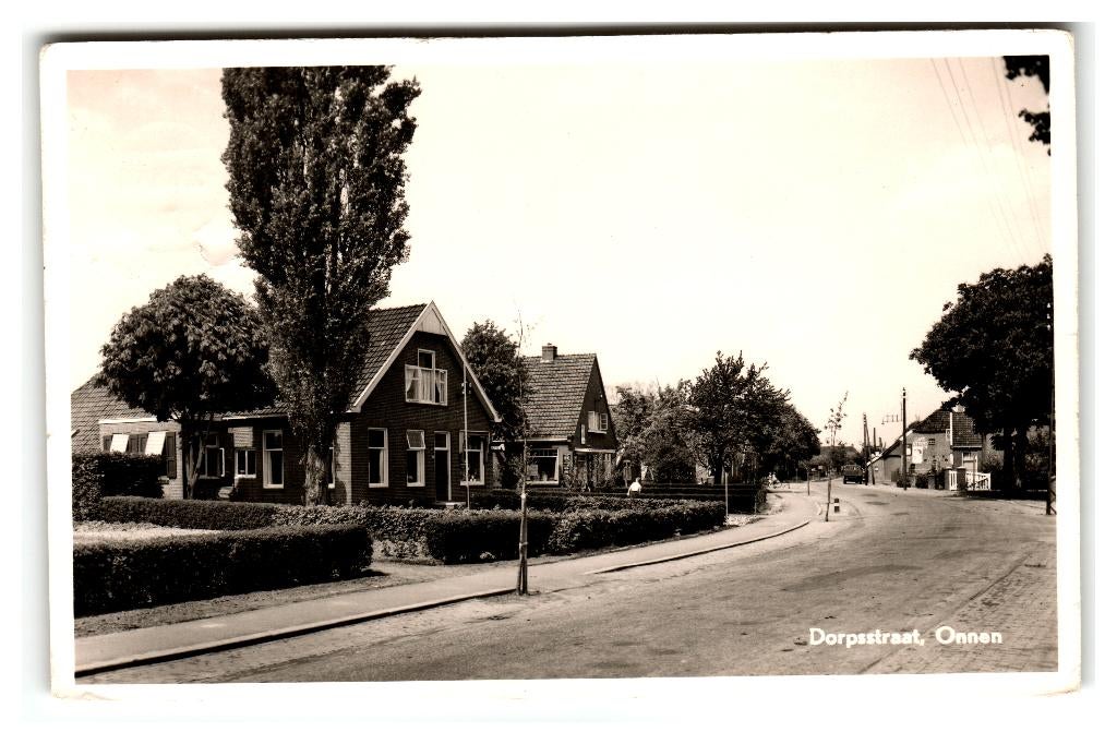 Onnen, Dorpsstraat, Verzenden, 1940 tot 1960, Gelopen, Groningen