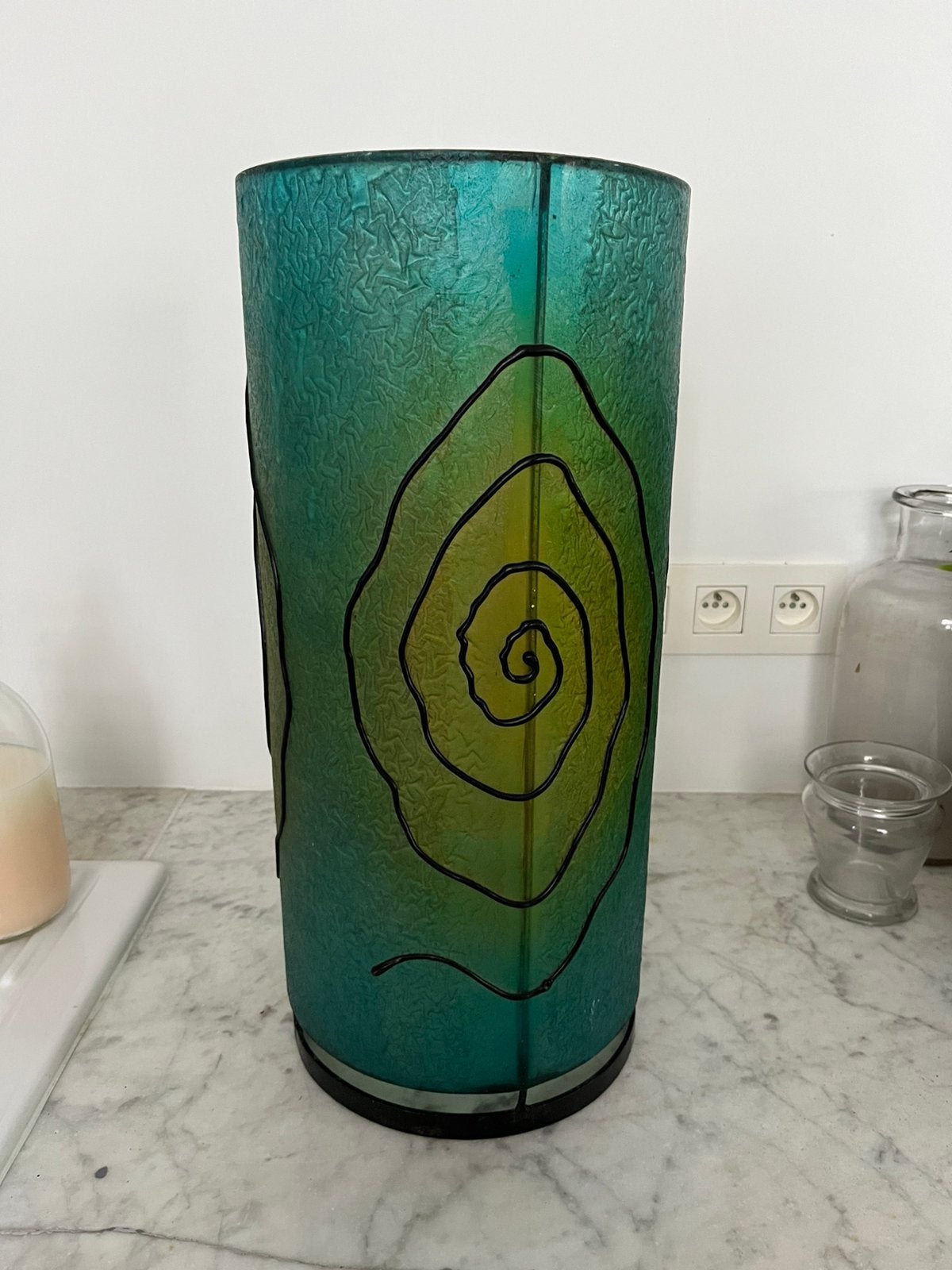 VINTAGE LAMP LANTAARN FIBERGLAS JAREN 60/70, Ophalen of Verzenden