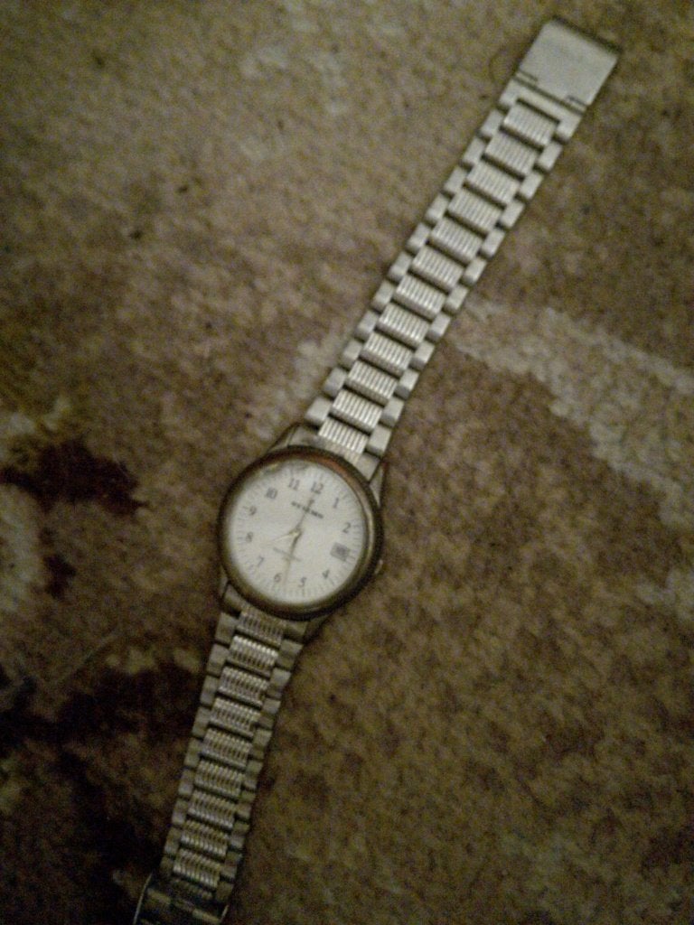 heren horloge OTTIMO japan steel ( beschadigd gasplaatje), Sieraden, Tassen en Uiterlijk, Horloges | Heren, Overige merken, Staal