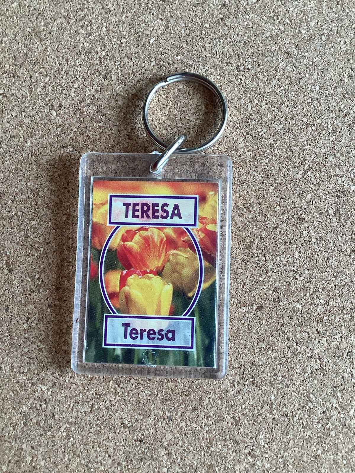 Sleutelhanger Teresa met tulpenafbeelding, Verzamelen, Ophalen of Verzenden, Nieuw, Overige typen
