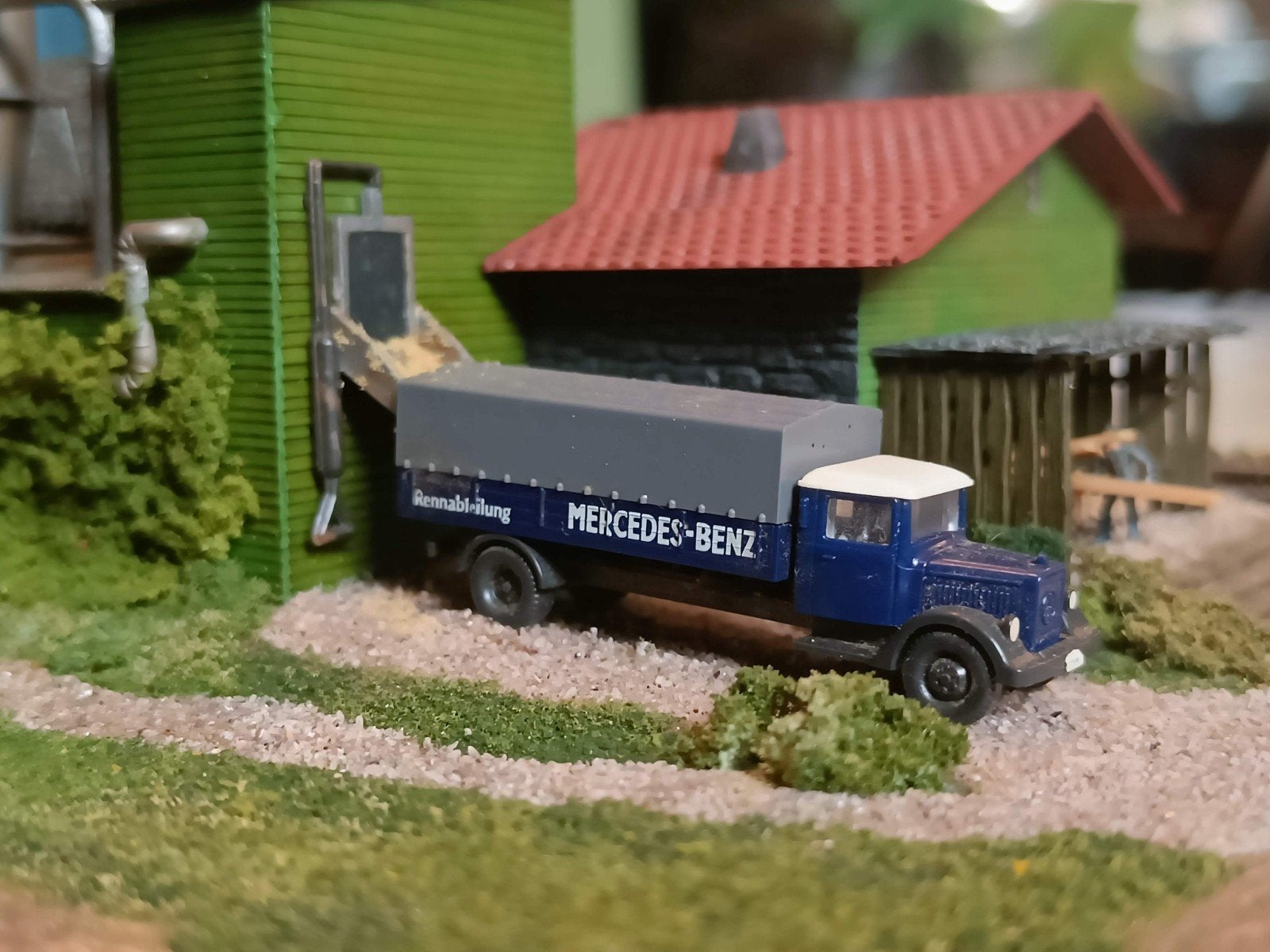 Miniatuur Houtzagerij Diorama met Figuren en Verlichting, Hobby en Vrije tijd, Ophalen, Gelijkstroom of Wisselstroom, Overige typen