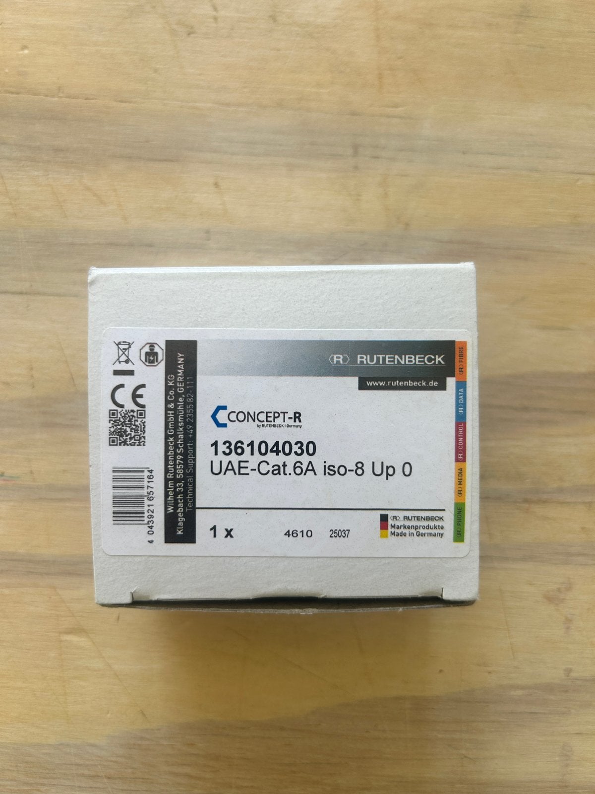 Rutenbeck UAE-Cat.6A iso-8 Up 0 Netwerkdoos Nieuw, Computers en Software, Pc- en Netwerkkabels, Ophalen of Verzenden, Nieuw
