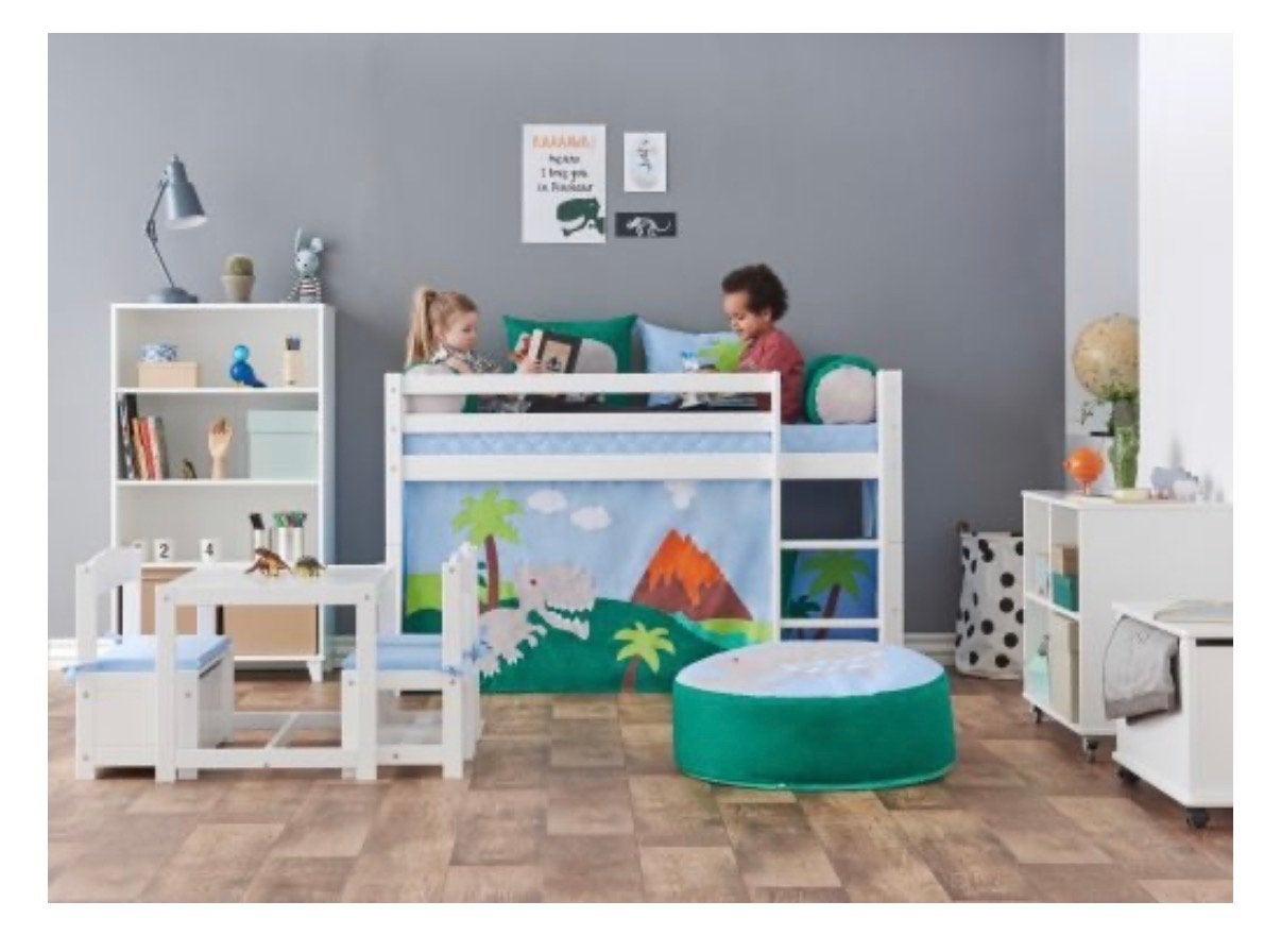 Hoppekids Eco Dream deelbaar bed 160x70 met matras, Ophalen, Gebruikt, 70 tot 85 cm, Hoogslaper of Stapelbed