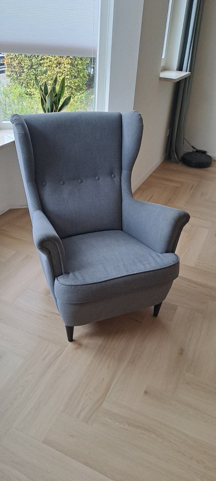 IKEA Strandmon fauteuil - Grijs, Ophalen, 75 tot 100 cm, Zo goed als nieuw, 75 tot 100 cm