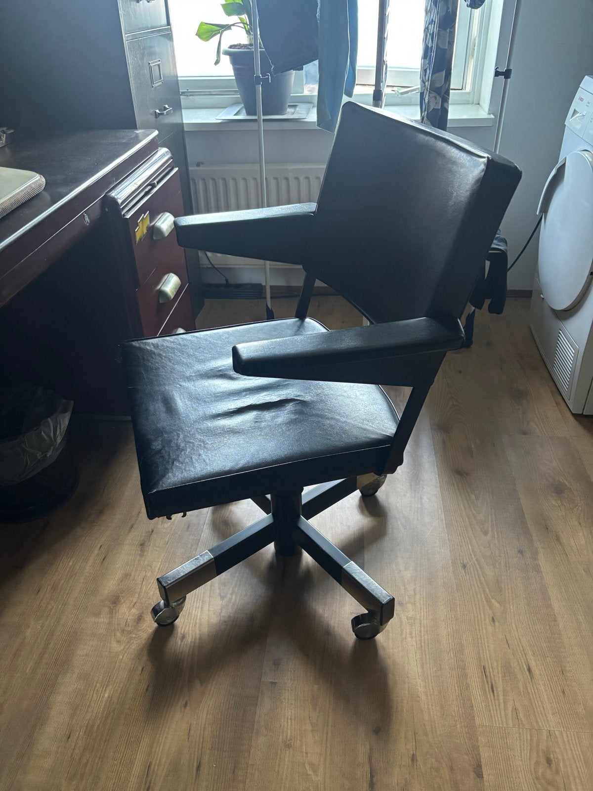 Vintage Gispen Burostoel - Zwart, Ophalen