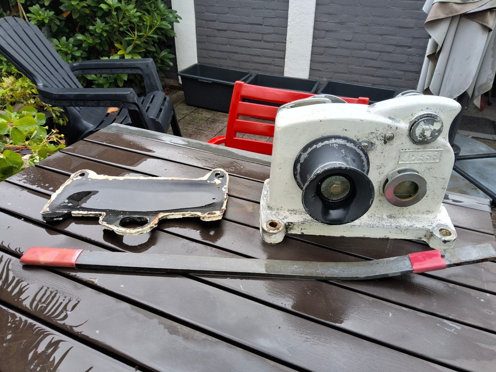 Handmatige ankerlier met schakelmaat buitenmaat 50 mm x 10mm, Ophalen