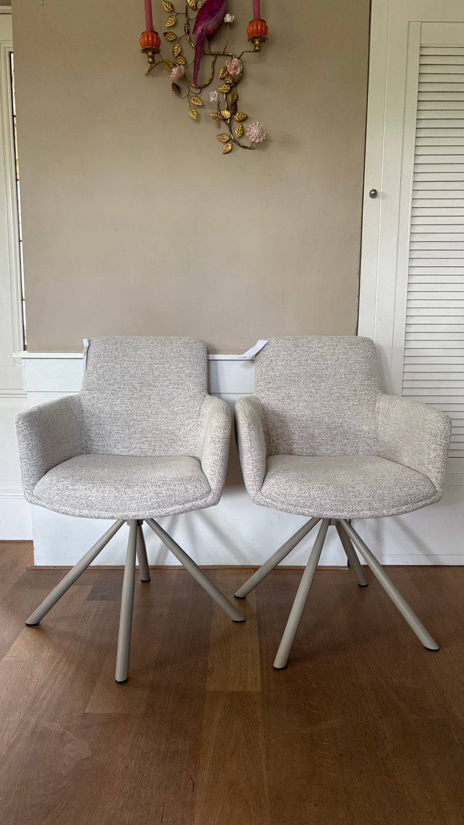 4 splinternieuwe draaibare stoelen (incl prijskaartjes), Ophalen, Nieuw, Overige kleuren, Stof