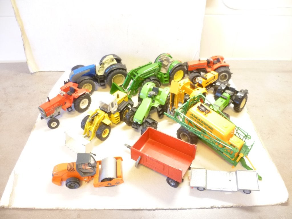 Partij Siku Tractor Aanhanger Wals Hamm Britains Aanhanger, Hobby en Vrije tijd, Ophalen of Verzenden, Gebruikt, Tractor of Landbouw