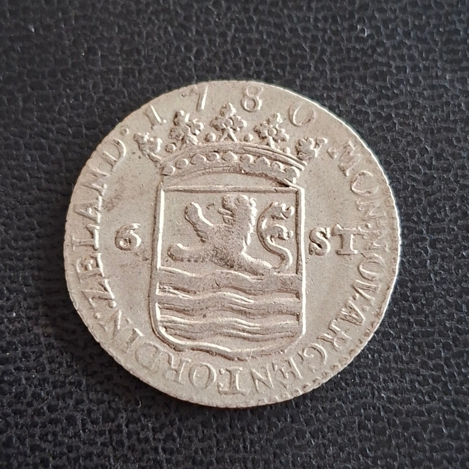 scheepjesschelling 1780 zeeland zilver provinciaal, Postzegels en Munten, Vóór koninkrijk, Zilver, Losse munt, Overige waardes