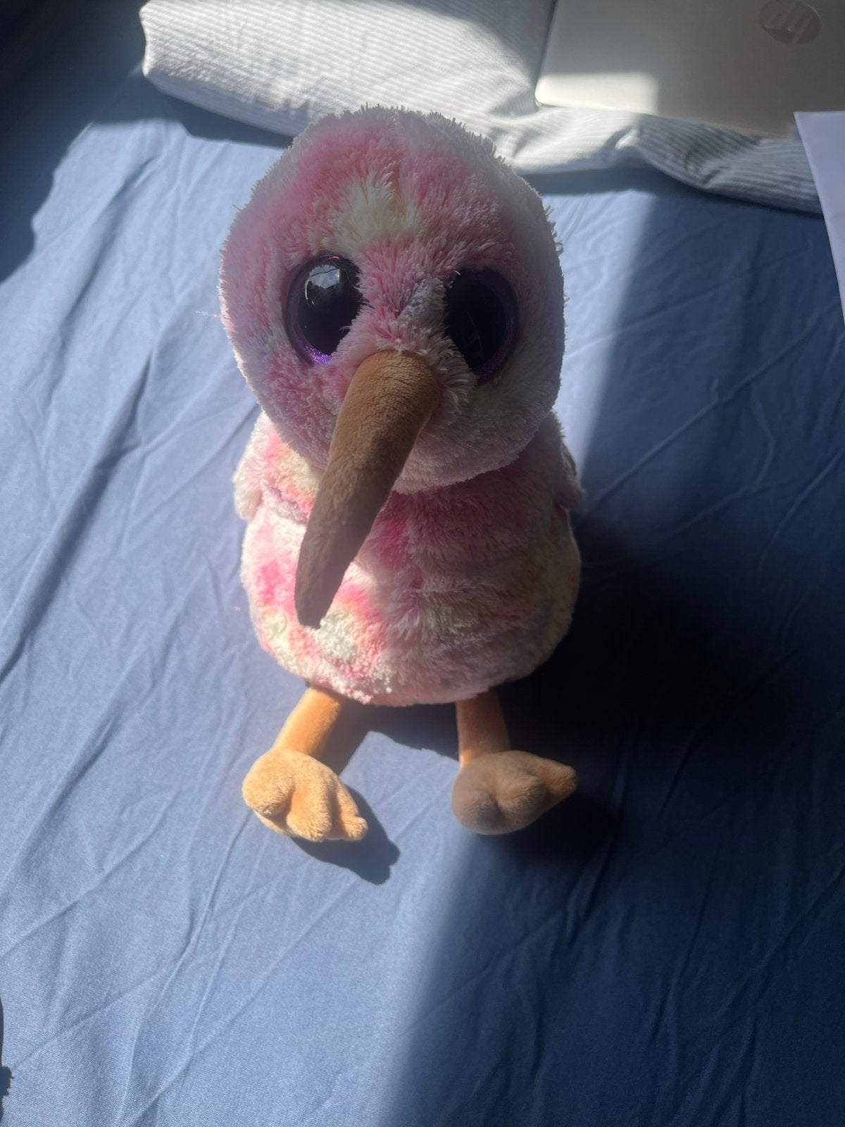 Ty Beanie Boo's Kiwi vogel knuffel roze/wit, Overige typen, Nieuw, Ophalen of Verzenden, Met label
