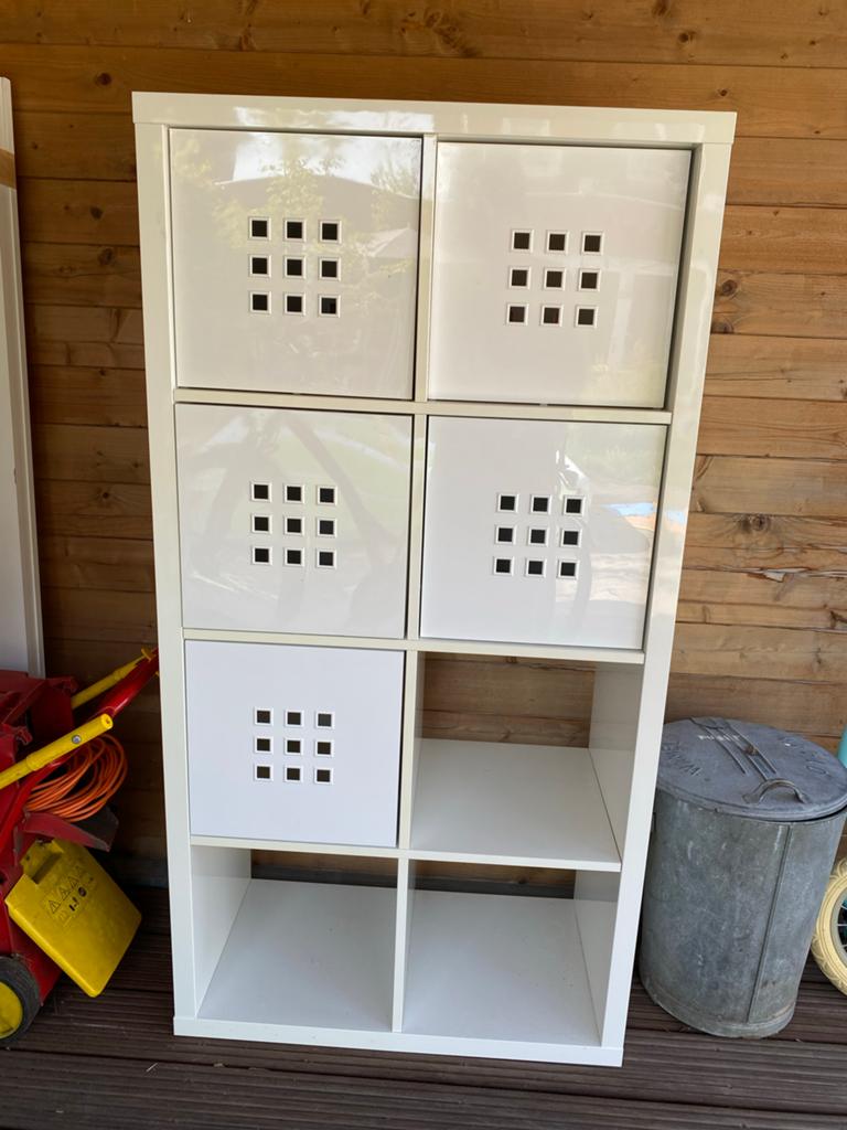 Witte Kallax kast met 5 lades - IKEA, Ophalen, Gebruikt