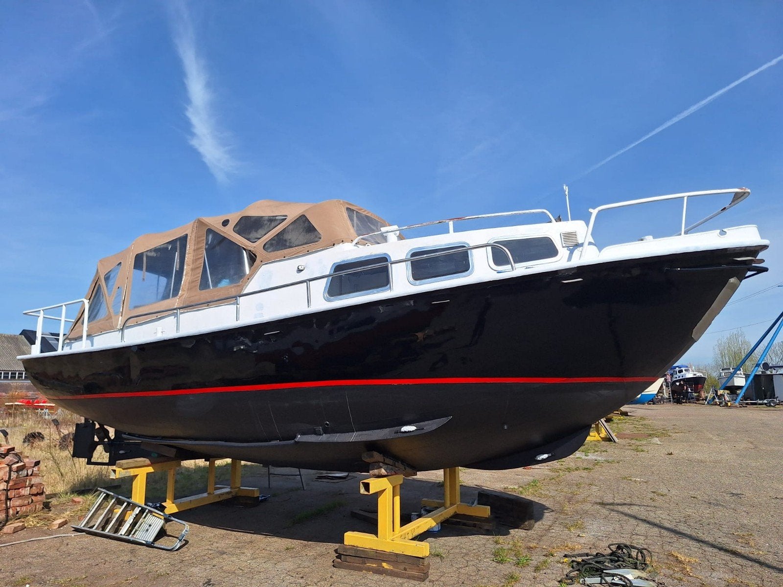 Unieke Cabrio Vlet (sloep), Watersport en Boten, Ophalen, Gebruikt, Staal, Binnenboordmotor