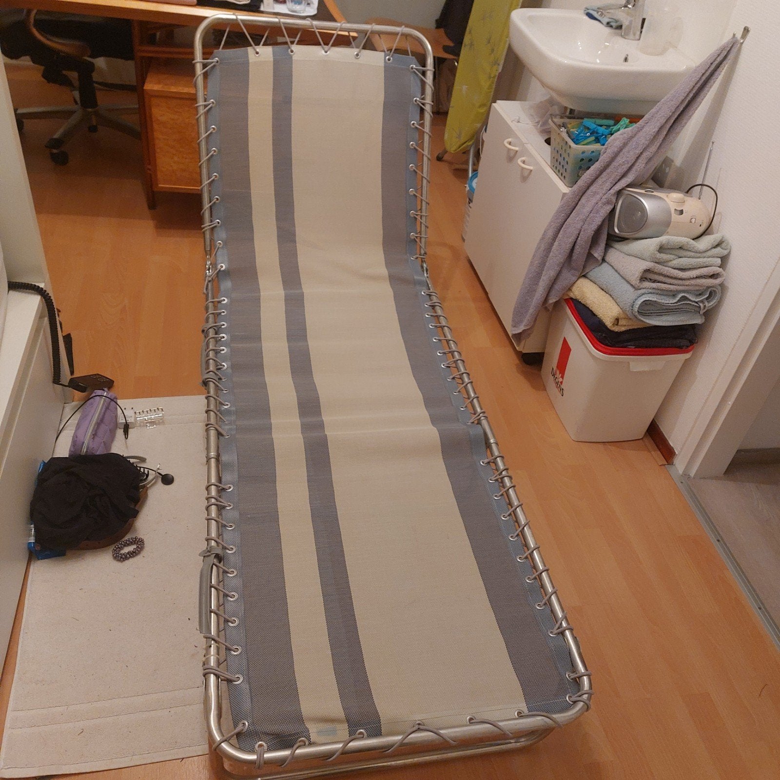 Lichtgewicht crespo stretcher/ ligbed, Ophalen, Aluminium