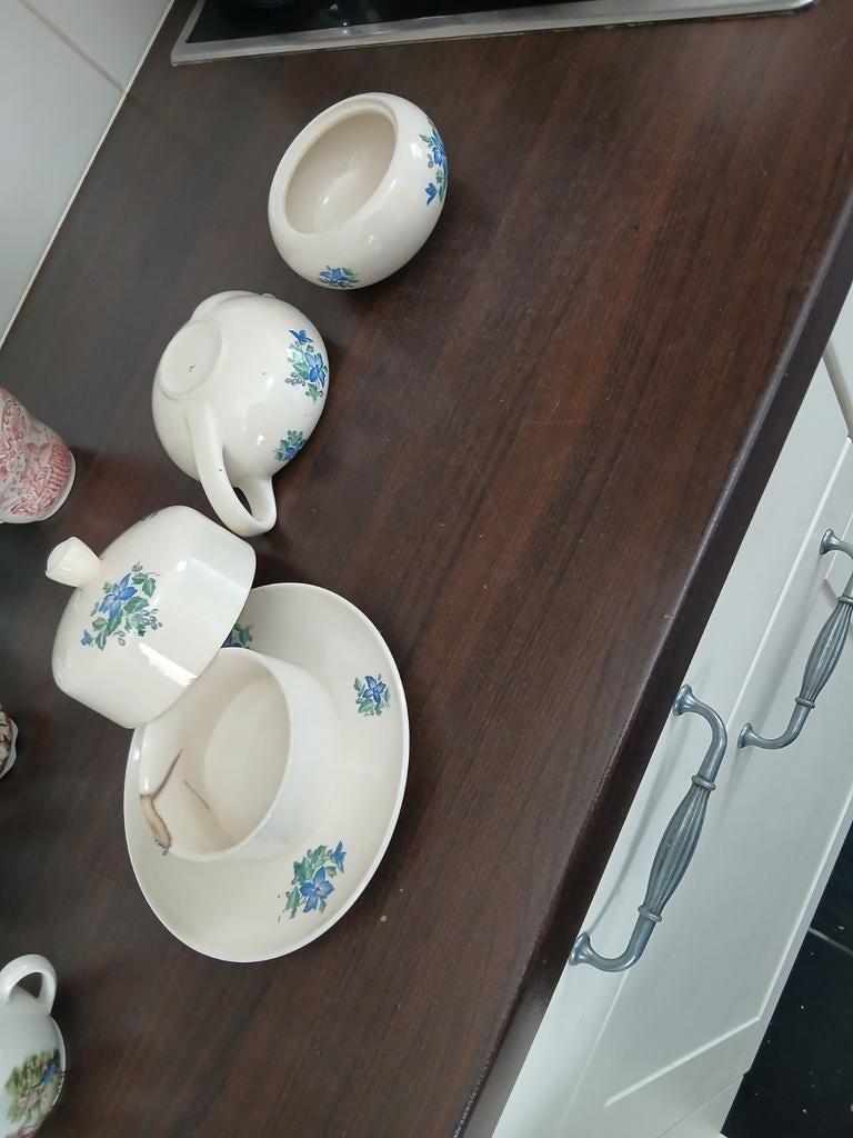 Vintage items- melk suiker potje botervloot, Ophalen