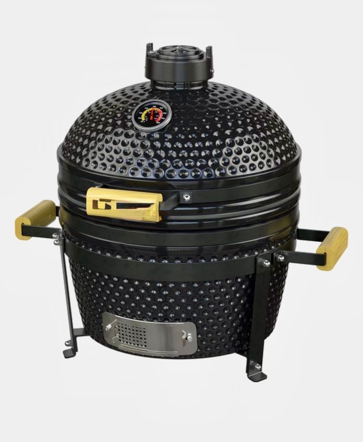 Kamado 15 inch nieuw met tafel steigerhout, Ophalen, Zo goed als nieuw, Met accessoires