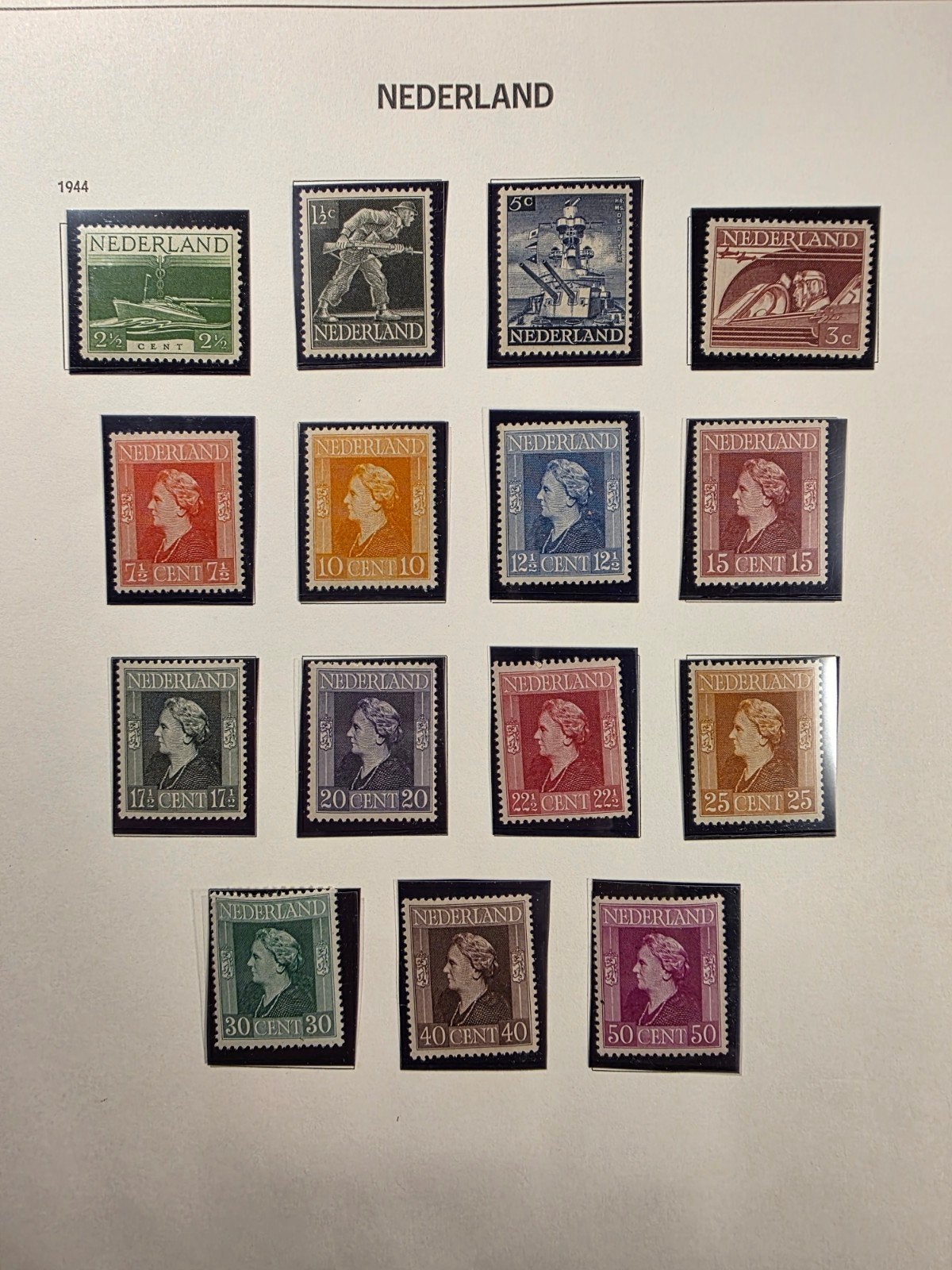 Nederlandse postzegels 1944 - Diverse waarden, Postzegels en Munten, Postzegels | Nederland, Verzenden, Na 1940, Postfris