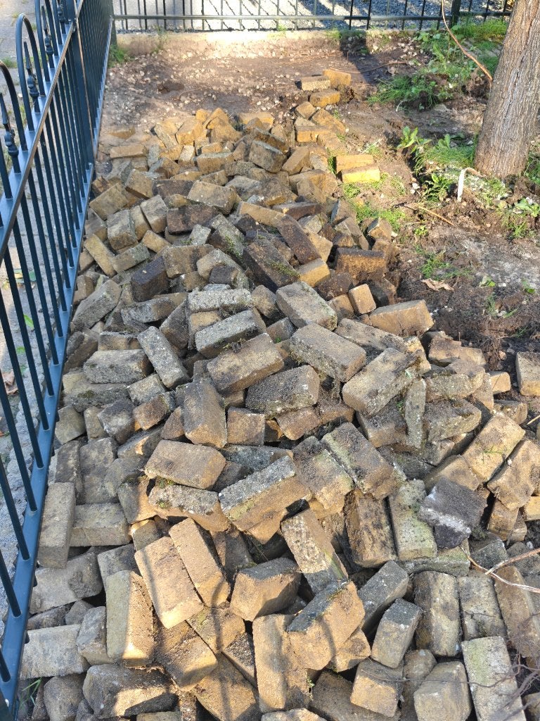 GRATIS Waaltjes 13,5 m2, Tuin en Terras, Ophalen, Overige materialen, Gebruikt, Klinkers