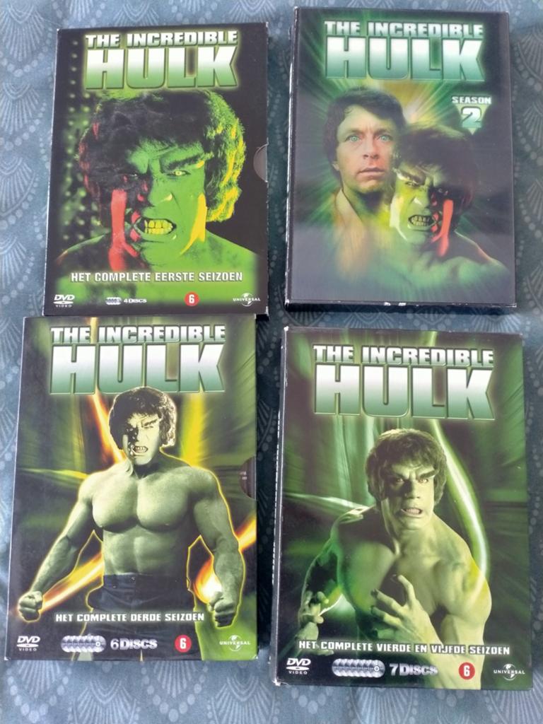 The incredible Hulk complete serie ( 1 tot en met 5 ), Verzenden, Boxset, Zo goed als nieuw, Vanaf 6 jaar
