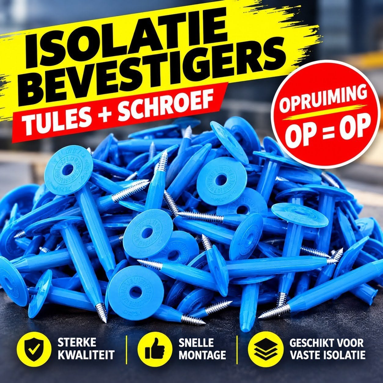 Isolatie Bevestigers – Tules & Schroefcombinaties OPRUIMING, Ophalen, Overige materialen, Blauw, Overige typen