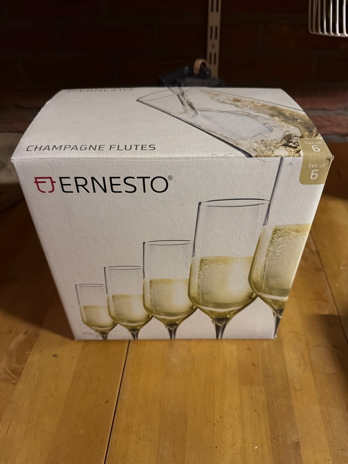 6 nieuwe champagneglazen van Ernesto, Ernesto, Nieuw, Ophalen of Verzenden, Glas