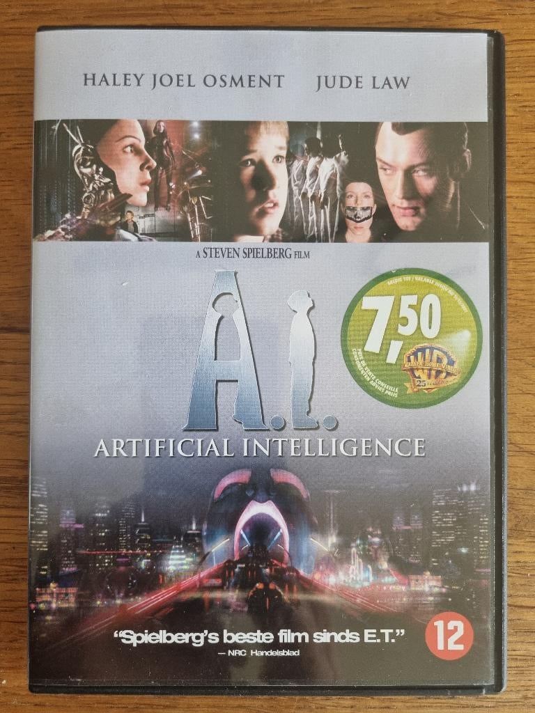 A.I. Artificial Intelligence | Steven Spielberg, Vanaf 12 jaar, Ophalen of Verzenden, Zo goed als nieuw, Science Fiction