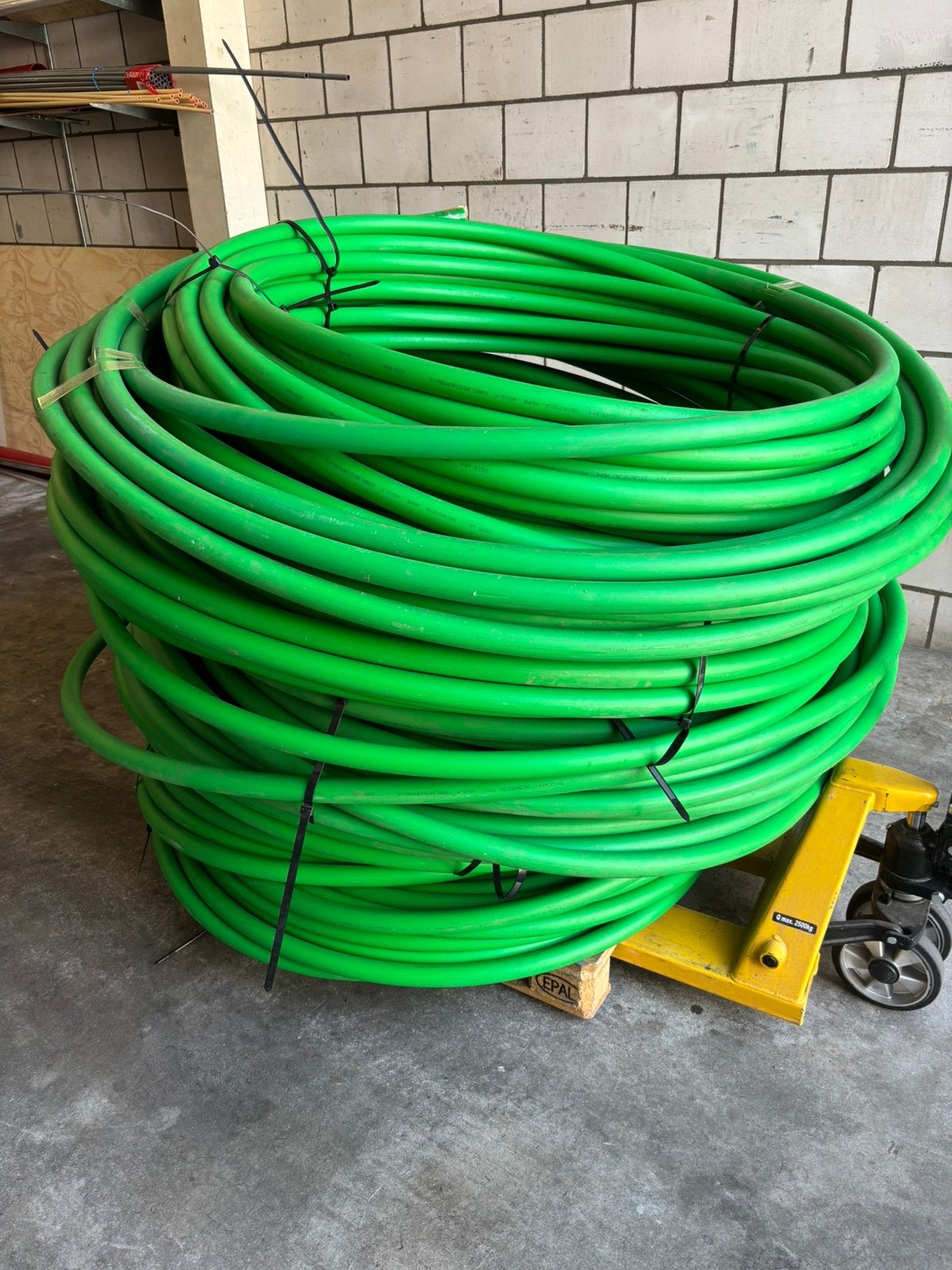 5x 100m HDPE mantelbuis glasvezel buis 40mm groen, Ophalen, Overige materialen, 6 meter of meer, Overige typen