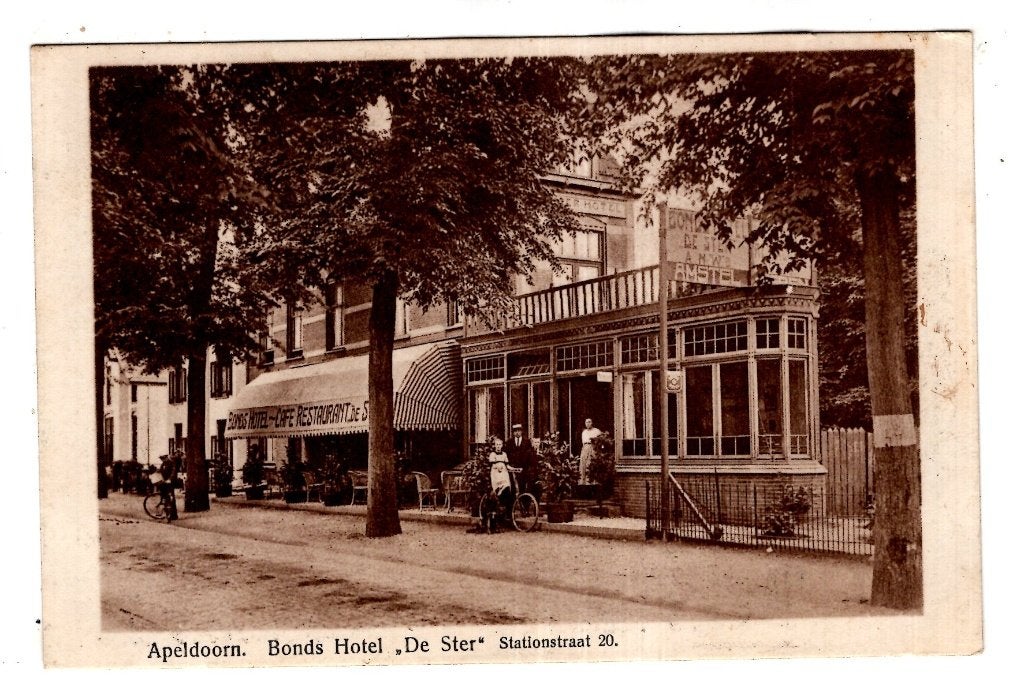 Apeldoorn Bonde Hotel de Ster  Stationstraat, Verzenden, 1920 tot 1940, Ongelopen, Gelderland